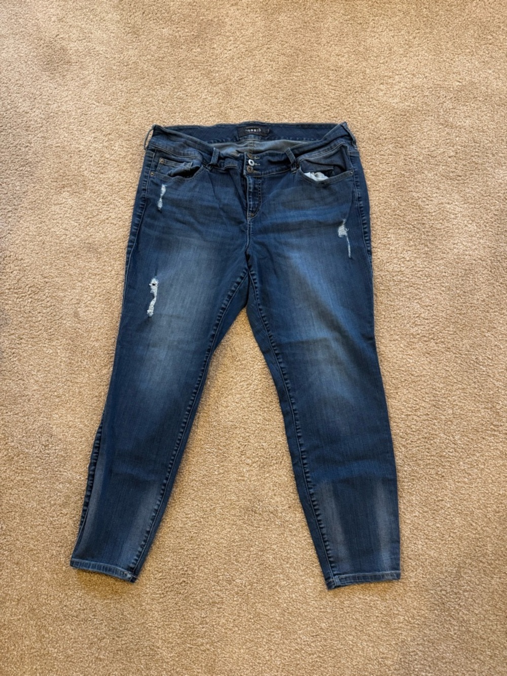 Torrid Dark Blue Skinny Jeans